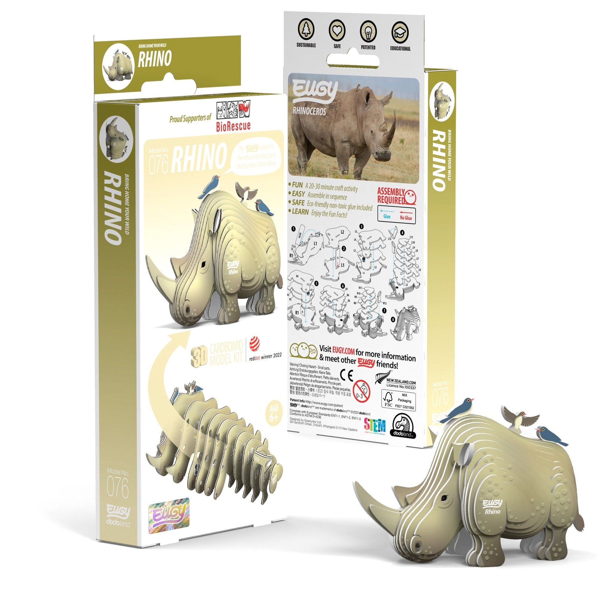 EUGY Rhino 3D Puzzle-0